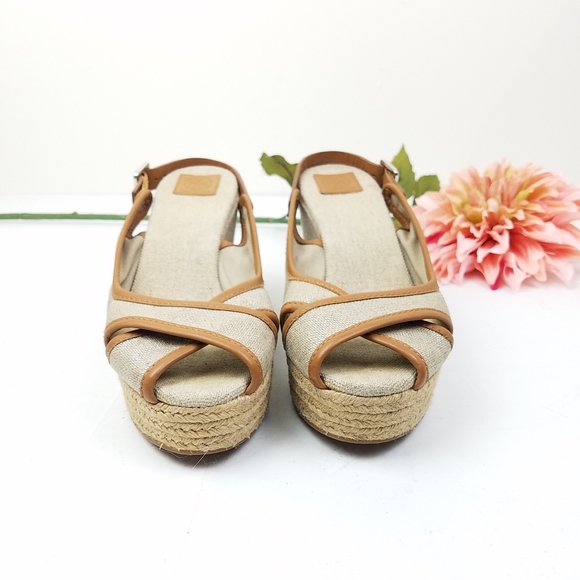 Tory Burch wedge fabric espadrille size 8 - Picture 7 of 8